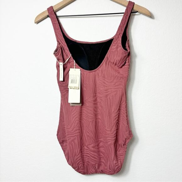 GOTTEX AFRICAN ESCAPE FULL COVERAGE SQUARE NECK ONE PIECE WOMEN SWIMSUIT SIZE 12 - Picture 5 of 7